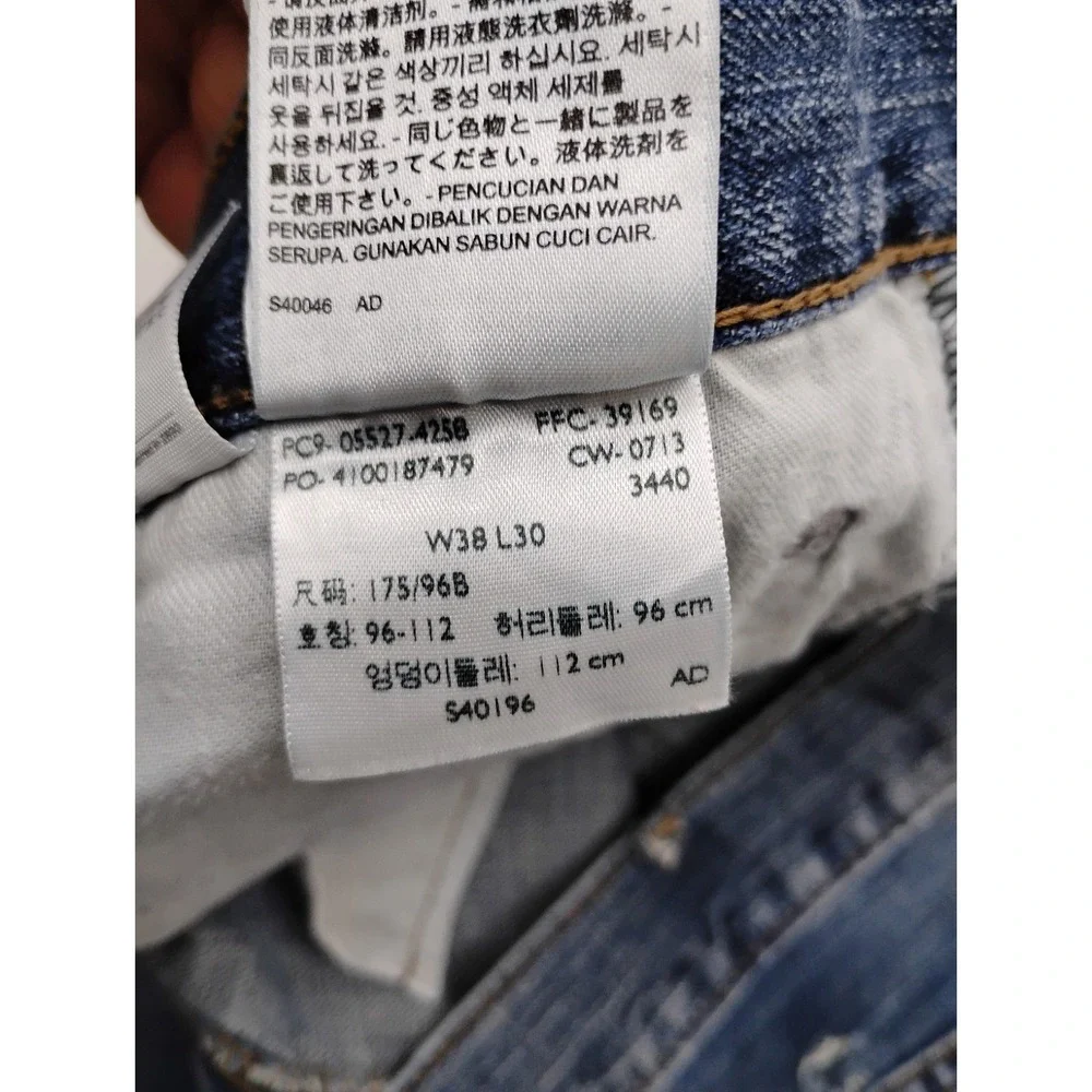 Levi's 527 Jeans Mens 38x30 Slim Bootcut Blue Denim